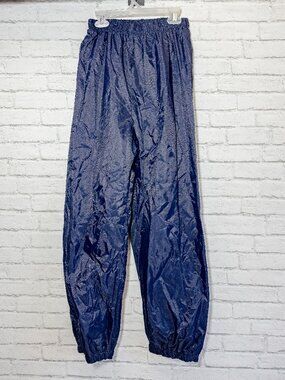 Vintage K-Way 80's Navy Parachute Pants, Size Small